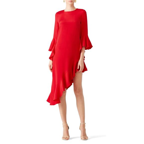 Alexis Red Ruffle Hazel Dress M - Picture 1 of 11